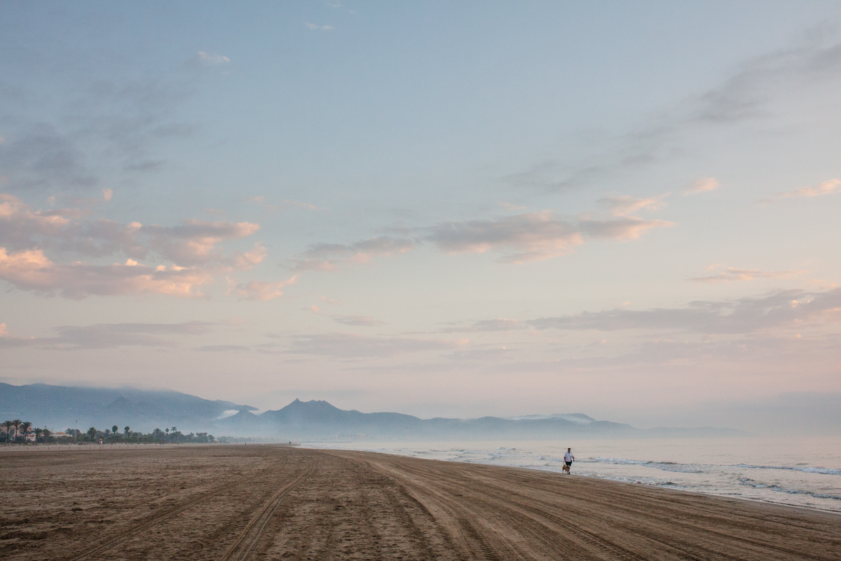 A morning walk along the beach