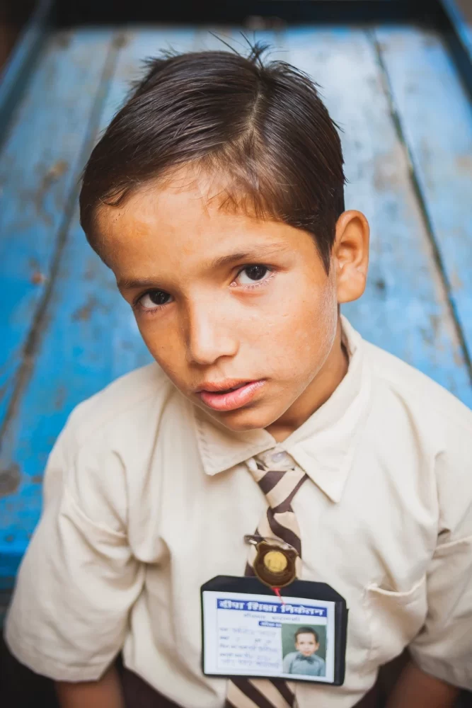 A young Indian school boy - Tom Bourdon Travel Photography